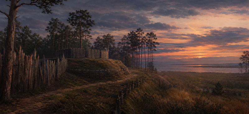 Datei:Fort-Raleigh-National-Historic-Site-Kuenstlerische-Darstellung.png